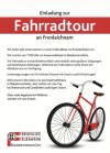 Flyer Fahrradtour an Fronleichnam der Freiwilligen Feuerwehr Niedervorsch�tz